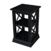 International Concepts Hampton Accent Table with Shelves, Black