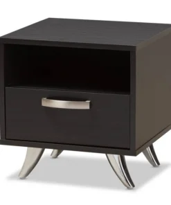Baxton Studio Warwick Modern Espresso Brown Finished Wood End Table