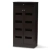 Baxton Studio Acadia Modern Wenge Brown Finished Shoe Cabinet