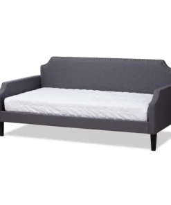 Baxton Studio Walden Modern Grey Upholstered Twin Size Sofa Daybed