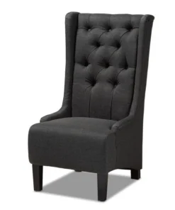 Baxton Studio Dorais Transitional Gray Upholstered Accent Chair