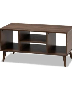 Baxton Studio Linas Mid-Century Walnut Finished Coffee Table