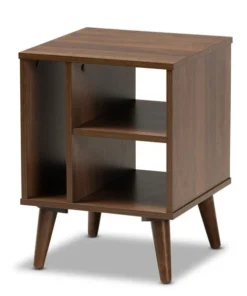 Baxton Studio Sami Mid-Century Walnut Finished Wood End Table