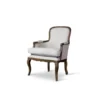 Baxton Studio Napoleon Traditional French Accent Chair-Ash