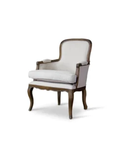 Baxton Studio Napoleon Traditional French Accent Chair-Ash