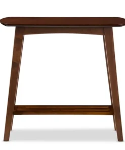 Baxton Studio Sacramento Mid-century Modern Dark Walnut Console Table