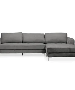 Baxton Studio Agnew Contemporary Light Beige Microfiber Right Facing Sectional Sofa