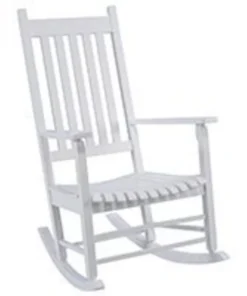 Seasonal Trends KN 28W Rocking Box Chair, 250 lb Capacity, Indonesian Hardwood Seat, Indonesian Hardwood Frame