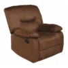 Relaxzen Rocker Recliner, Brown Microfiber