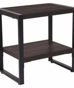 Flash Furniture Rectangle End Table, 23.5" W, 15.75" L, 24" H, Laminate Top, Wood Grain