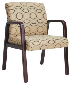 Alera Reception Lounge Guest Chair, Mahogany