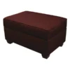 Duobed 24" x 36" Storage Ottoman, Brick Red
