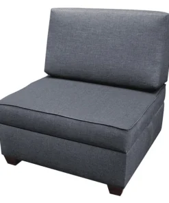 Duobed Sit and Store Chair 30", Blue Performance Fabric