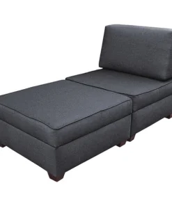 Duobed Storage Chaise 30"x60", Blue Performance Fabric