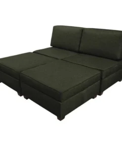 Duobed King Sleeper Sofa with Storage, Mocha Tan