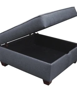 Duobed Storage Ottoman, 36", Blue Performance Fabric