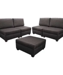 Duobed 30" Storage Sectional, Flint Grey