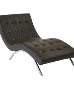 Ave 6 Chaise Lounge, 32" x 30", Upholstery Color: Black