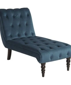 Ave 6 Curves Tufted Chaise Lounge, Azure, 27-1/2" x 37"