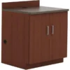 Safco Base Cabinet, 2 Door, Mahogany