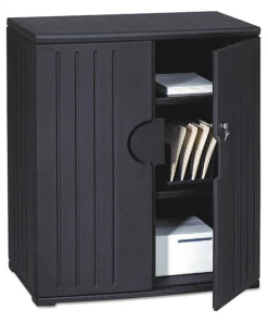 Iceberg OfficeWorks Resin Storage Cabinet, 36w x 22d x 46h, Black