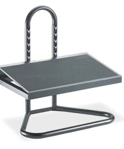 Safco Task Master Adjustable Height Footrest, 20w x 12d x 5 1/2h-15h, Black