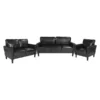 Flash Furniture Bari 3 Piece Upholstered Set in Black LeatherSoft