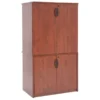 Regency Storage Cabinet, Double Stacked, 65"H x 36"W x 24"D, Cherry