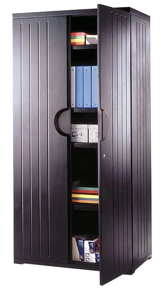 Iceberg Storage Cabinet, 72"H x 36"W x 22"D, HDPE Black