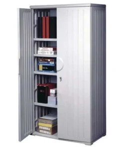 Iceberg Storage Cabinet, 72"H x 36"W x 22"D, HDPE Platinum