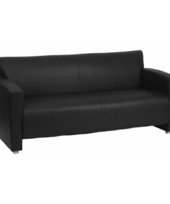 Flash Furniture Sofa, 30" x 31-1/4", Upholstery Color: Black