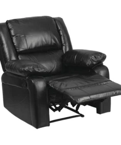 Flash Furniture Recliner, 31" to 64" x 26" to 36", Upholstery Color: Black