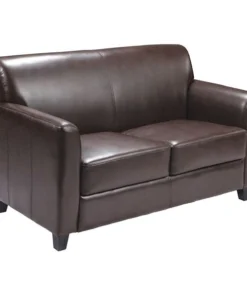 Flash Furniture Loveseat, 29" x 32-1/4", Upholstery Color: Brown