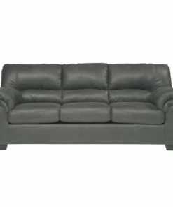 Flash Furniture Slate Leather Sofa, 36" x 38"