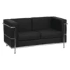 Flash Furniture Loveseat, 28-1/2" x 27-1/2", Upholstery Color: Black
