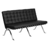 Flash Furniture Loveseat, 32" x 35", Upholstery Color: Black