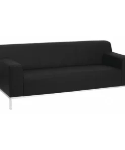 Flash Furniture Sofa, 31" x 29-1/4", Upholstery Color: Black