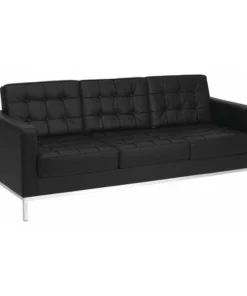 Flash Furniture Sofa, 31" x 32", Upholstery Color: Black