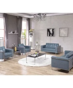 Flash Furniture Living Room Set, 33" x 32-1/2", Upholstery Color: Gray