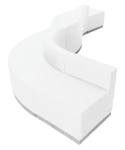 Flash Furniture 6 pcs. Living Room Set, 25-1/4" to 66" x 27", Upholstery Color: White